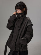 Frustration_Garden_Punk_Double_Breasted_Ruffled_Oversized_Cotton_Women's_Trench_Coats_1076250047358_MISSTT