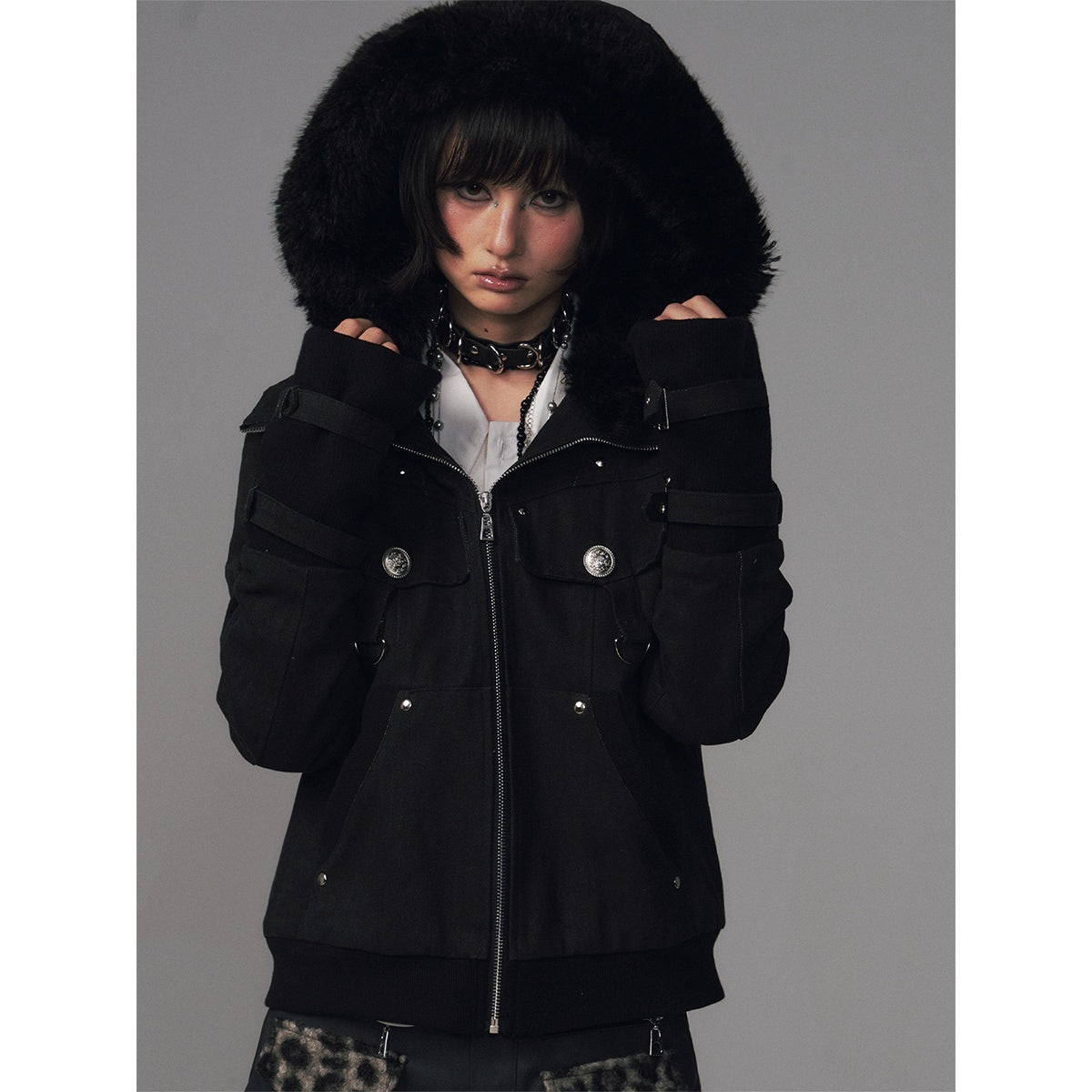 Frustration_Garden_Vintage_Distressed_Detachable_Hood_Flared_Sleeve_Women's_Cotton_Puffer_Jackets_990879879818_MISSTT