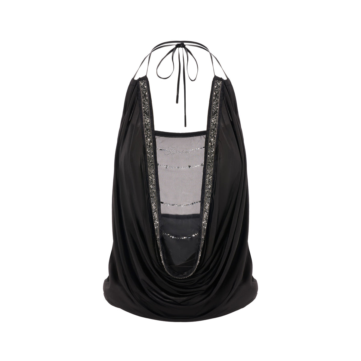 JYOSEI_Black_Sheer_Mesh_Panel_Open_Back_Halter_Women's_Nylon_Camisoles_1038079615359_MISSTT