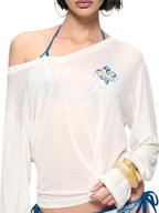 JYOSEI Character Print Gold Foil Women's Long Sleeve T-shirts