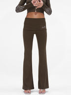 JYOSEI Faux Fur Print Knit Hooded Slim High Waist Women's Top & Pants Sets