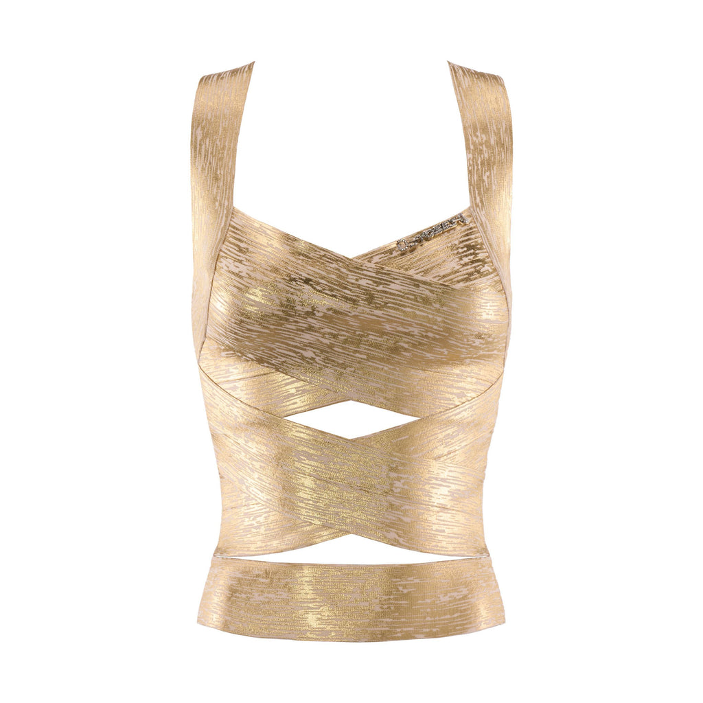 JYOSEI_Foil_Print_Crisscross_Lace_Up_Open_Back_V-neck_Women's_Polyester_Tank_Tops_1041678018479_MISSTT