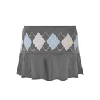 JYOSEI_Grey_Argyle_Embroidered_Knit_Bandeau_Pleated_Women's_Polyester_Top_&_Skirt_Sets_1081589007468_MISSTT