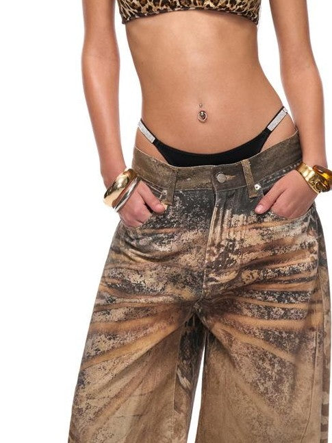 JYOSEI Leopard Print Halter Adjustable Straps Padded Women's Polyester Camisoles