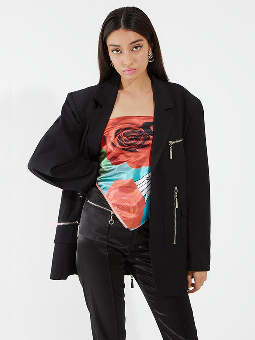 JYOSEI Original Design Loose Padded Shoulder Women's Polyester Casual Jackets