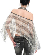 JYOSEI Striped Sequin Asymmetric Women's Polyester Loose Scarves & Shawls