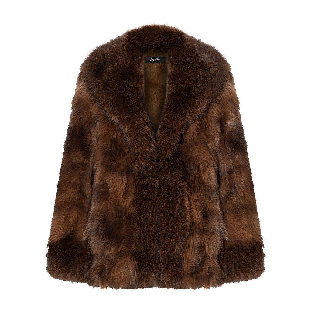 JYOSEI_Vintage_Gradient_Faux_Fur_Spliced_Women's_Polyester_Short_Coats_991475138602_MISSTT