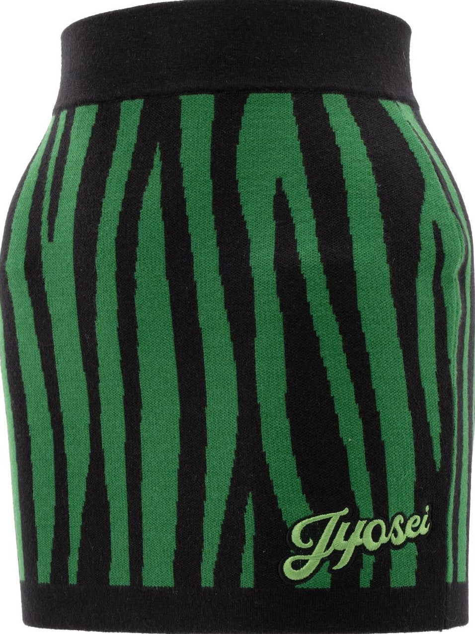 JYOSEI Zebra Print Embroidered V-neck Women's Knit Top & Skirt Sets