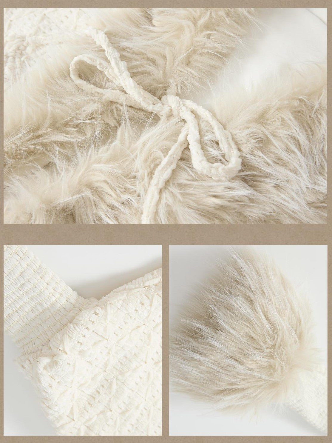 Lost in Lunar Faux Fur Collar Batwing Sleeve Knit Women's Lightweight Jackets