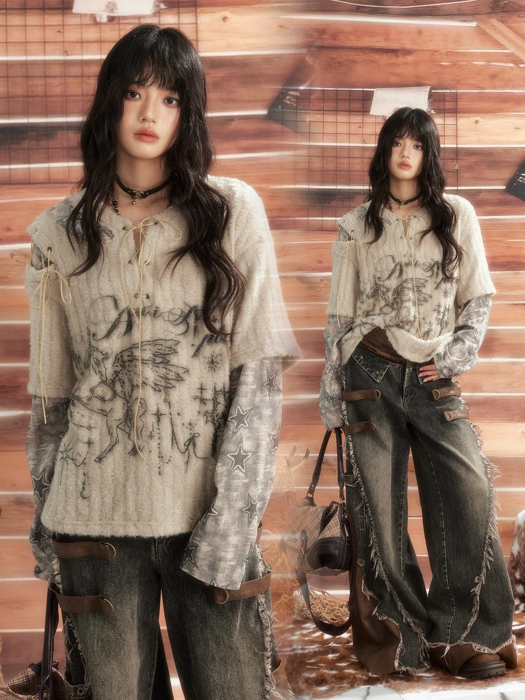 Lost_in_Lunar_Faux_Two_Piece_Round_Neck_Long_Sleeve_Loose_Fit_Solid_Women's_Knit_Sweaters_992795065091_MISSTT