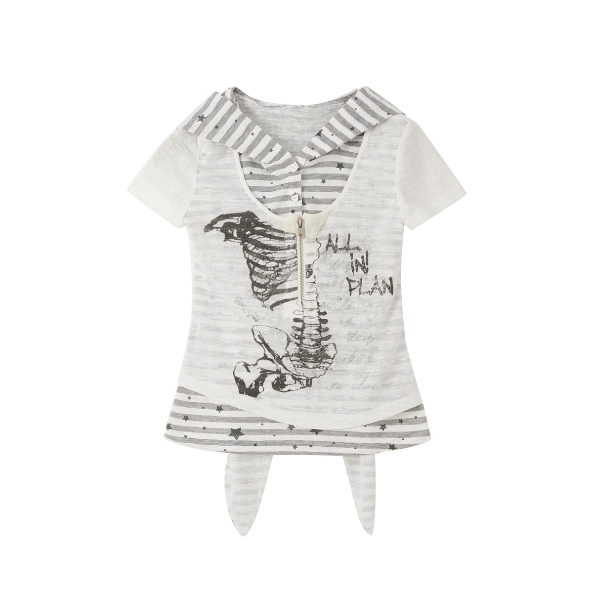 Lost_in_Lunar_Striped_Spliced_Faux_Two_Piece_Hooded_Loose_Fit_Women's_Short_Sleeve_T-shirts_1048629343204_MISSTT
