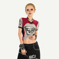 Nico_Molly_3d_Deconstructed_Patchwork_Heart_Print_V-neck_Women's_Short_Sleeve_T-shirts_1033610952475_MISSTT