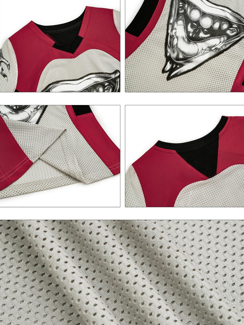 Nico Molly 3d Deconstructed Patchwork Heart Print V-neck Women's Short Sleeve T-shirts
