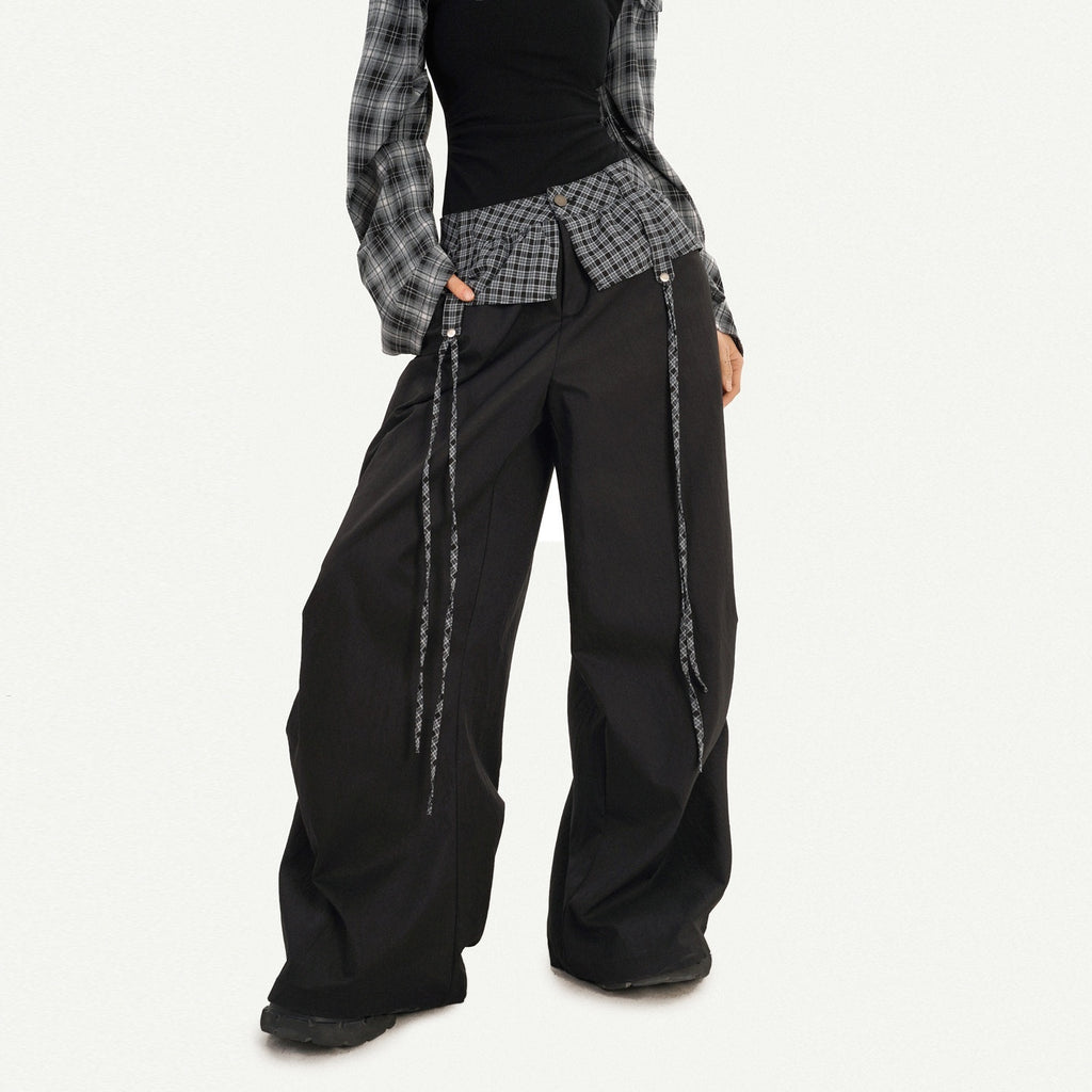Nico_Molly_American_Plaid_Patchwork_Bardot_Neck_Cargo_Wide_Leg_Women's_Top_&_Pants_Sets_1014894261955_MISSTT