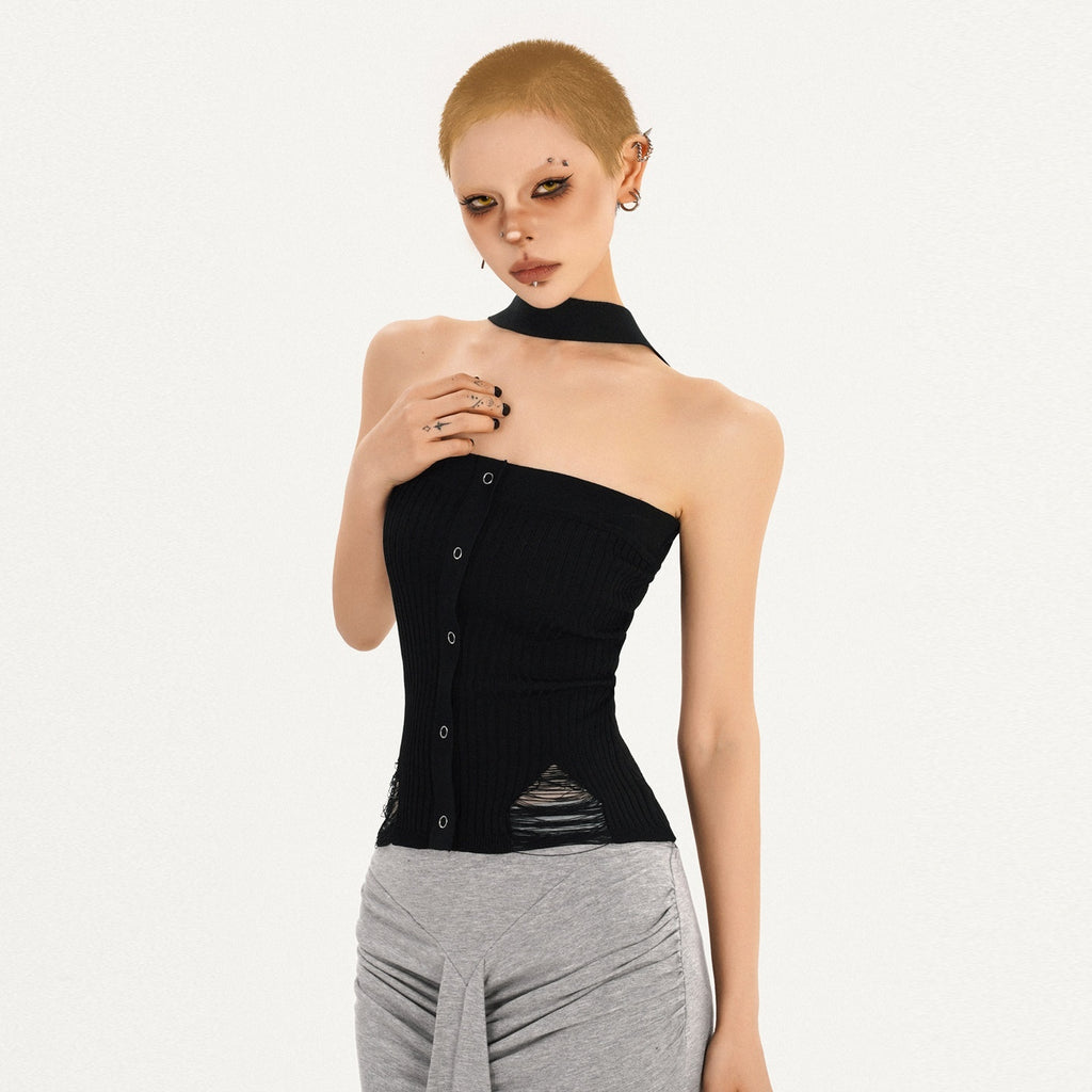 Nico_Molly_Black_Halter_Neck_Slim_Fitted_Women's_Knit_Tube_Tops_/_Bandeaus_1005926423518_MISSTT