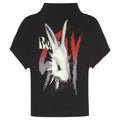 Nico_Molly_Black_Pleated_Cartoon_Print_Mock_Neck_Slim_Women's_Short_Sleeve_T-shirts_1048096187293_MISSTT