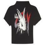 Nico_Molly_Black_Pleated_Cartoon_Print_Mock_Neck_Slim_Women's_Short_Sleeve_T-shirts_1048096187293_MISSTT