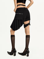 Nico Molly Black Punk Spicy Girl Street Straight Natural Waist Women's Short Trousers