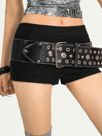 Nico Molly Black Studded Heavy Hardware Vintage Punk Hip Hop Hot Girl Women's Belts