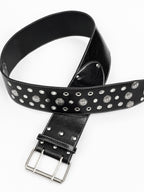 Nico Molly Black Studded Heavy Hardware Vintage Punk Hip Hop Hot Girl Women's Belts