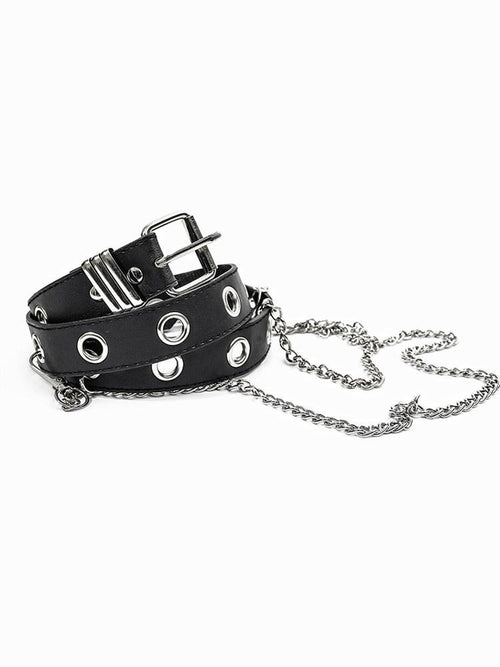 Nico Molly Black Vintage Punk Niche Design Decorative Versatile Inspired Women's Belts