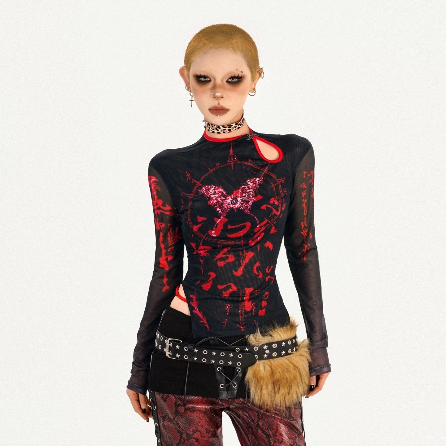 Nico_Molly_Butterfly_Print_Asymmetric_Dark_Women's_Mesh_Slim_Fit_Long_Sleeve_T-shirts_1021788109365_MISSTT