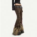 Nico_Molly_Coffee_Corduroy_Fur_Trim_Tie_Waist_Women's_Mid_Rise_Zipper_Flare_Pants_992313584146_MISSTT