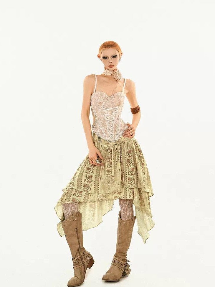 Nico Molly Court Scalloped Lace Sexy Slim Fit Women's Lace With Built In Padding Camisoles