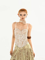 Nico Molly Court Scalloped Lace Sexy Slim Fit Women's Lace With Built In Padding Camisoles