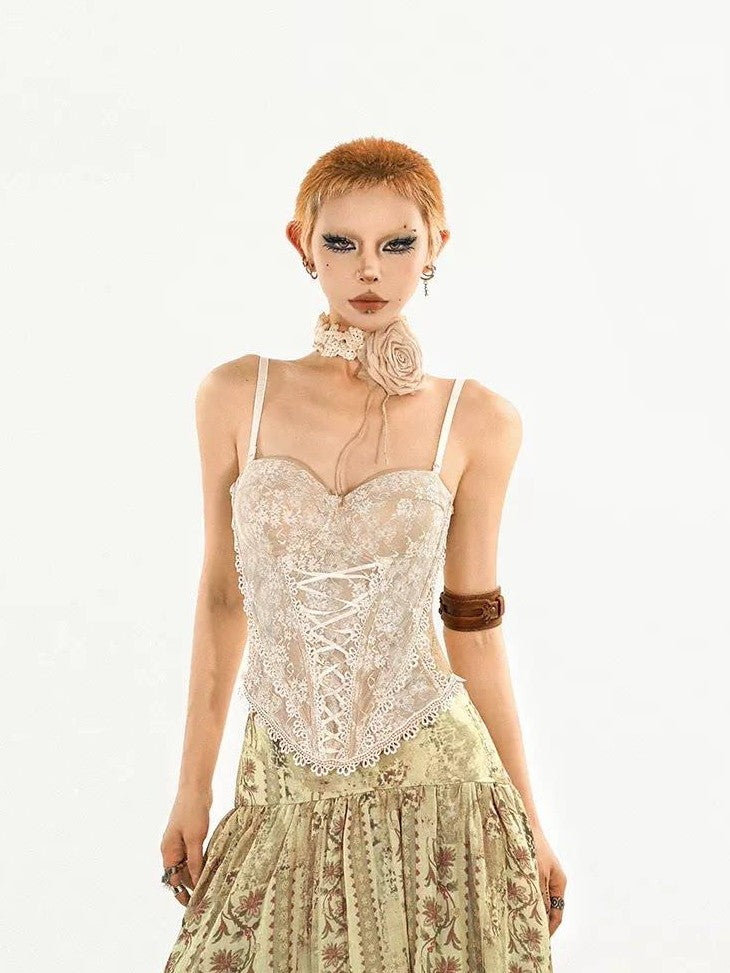 Nico Molly Court Scalloped Lace Sexy Slim Fit Women's Lace With Built In Padding Camisoles