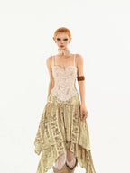 Nico Molly Court Scalloped Lace Sexy Slim Fit Women's Lace With Built In Padding Camisoles