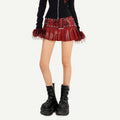 Nico_Molly_Dark_Red_Punk_Rock_Snake_Print_High_Waist_Pleated_Women's_Leather_Mini_Skirts_990953478841_MISSTT