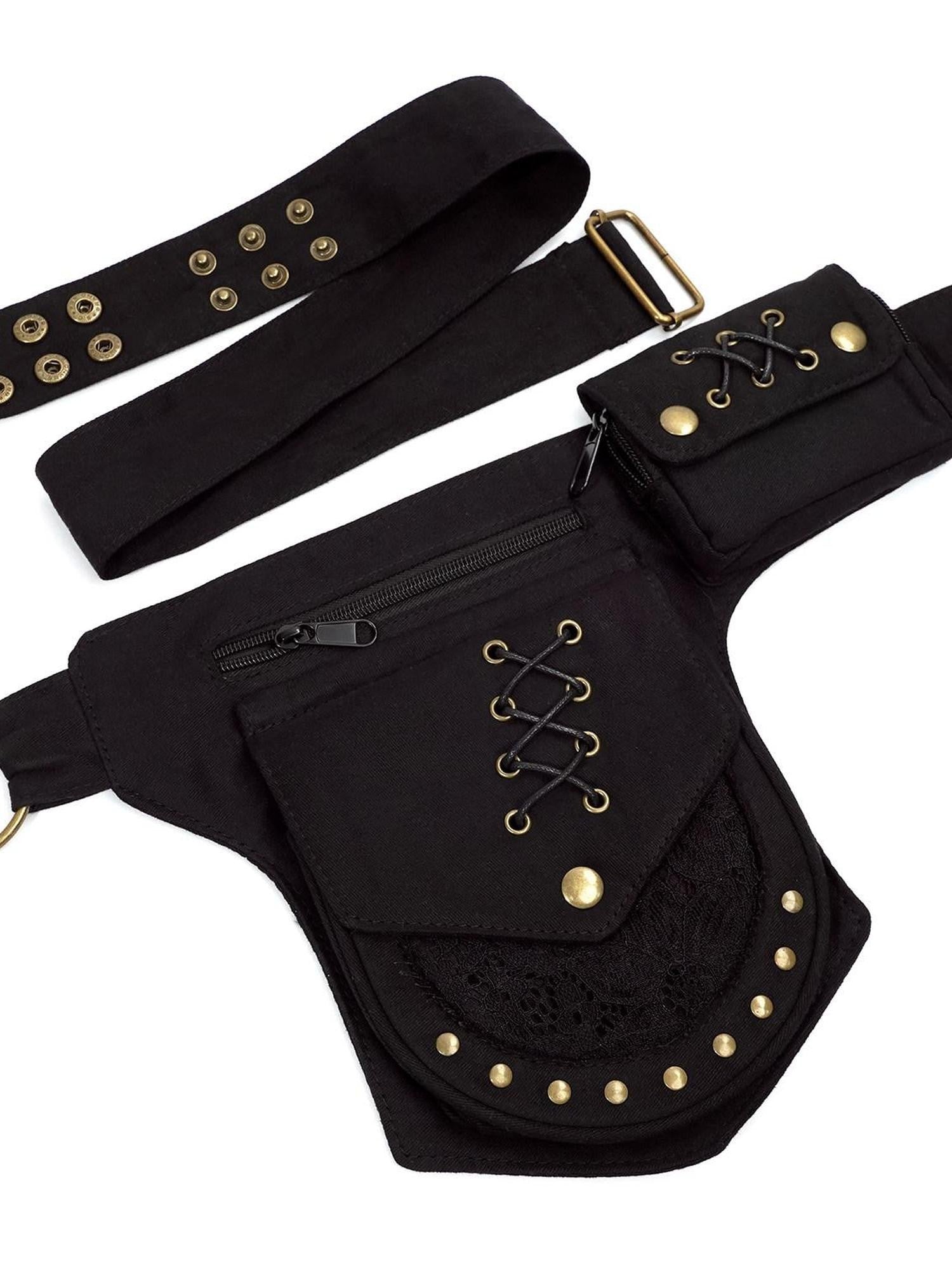 Nico Molly Denim Vintage Waist Belt Women's Black Brown Adjustable Bags