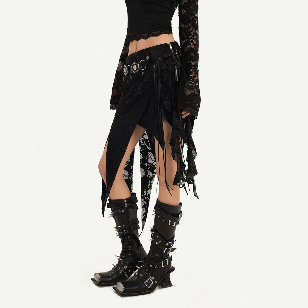 Nico_Molly_Gothic_Asymmetric_Fringe_Belted_Layered_Women's_Lace_Mini_Skirts_1014416595326_MISSTT