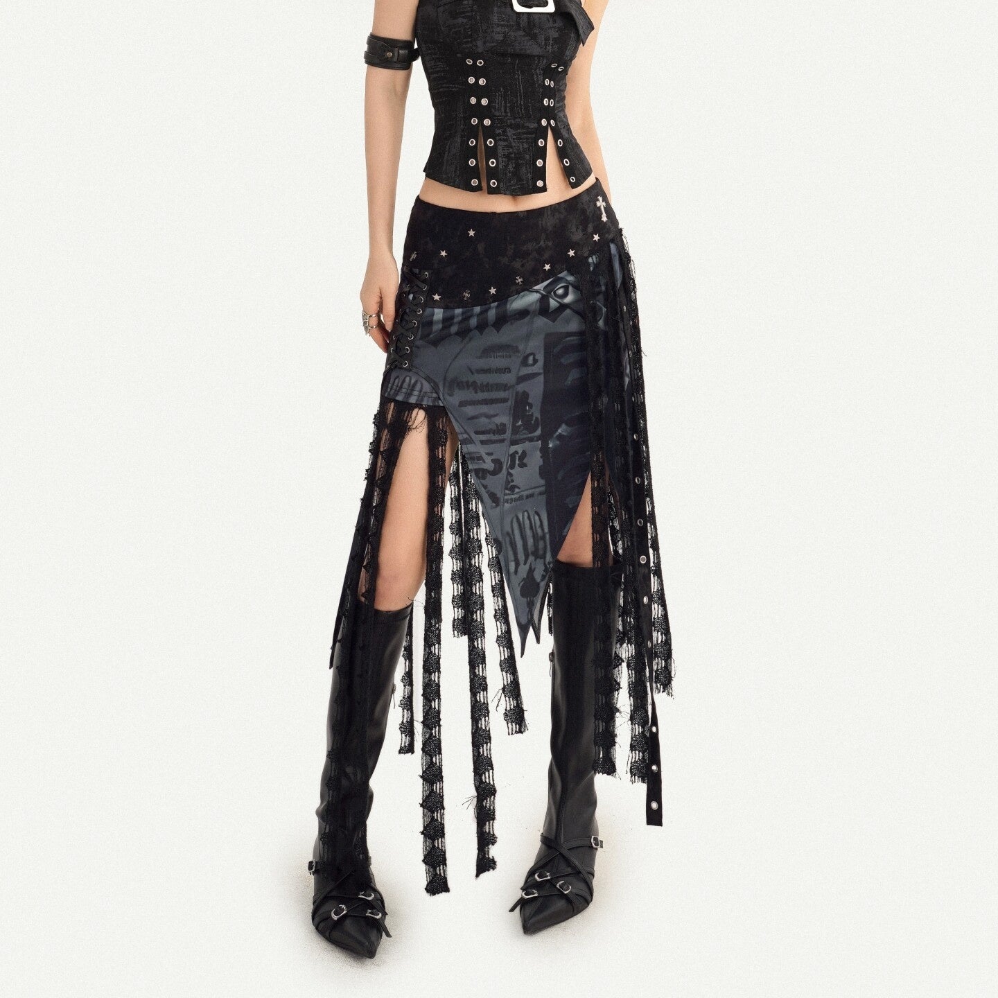 Nico_Molly_Gothic_Asymmetric_Mesh_Spliced_Tassel_Women's_Mesh_Maxi_Skirts_1065039900888_MISSTT