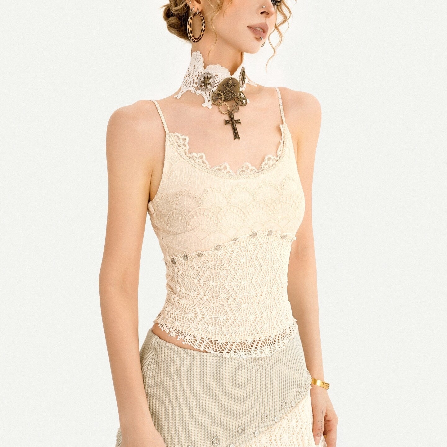 Nico_Molly_Ivory_Fringe_Asymmetric_Low_Waist_Lace_Camisole_Women's_Lace_Top_&_Skirt_Sets_1055381119227_MISSTT