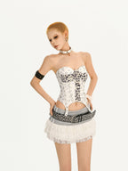 Nico Molly Leopard Patch Fur Asymmetric Cinched Women's Other Material Tube Tops / Bandeaus