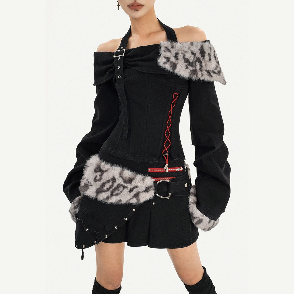 Nico_Molly_Leopard_Patchwork_Halter_Bardot_Low_Waist_Women's_Cashmere_Top_&_Skirt_Sets_1006025955821_MISSTT