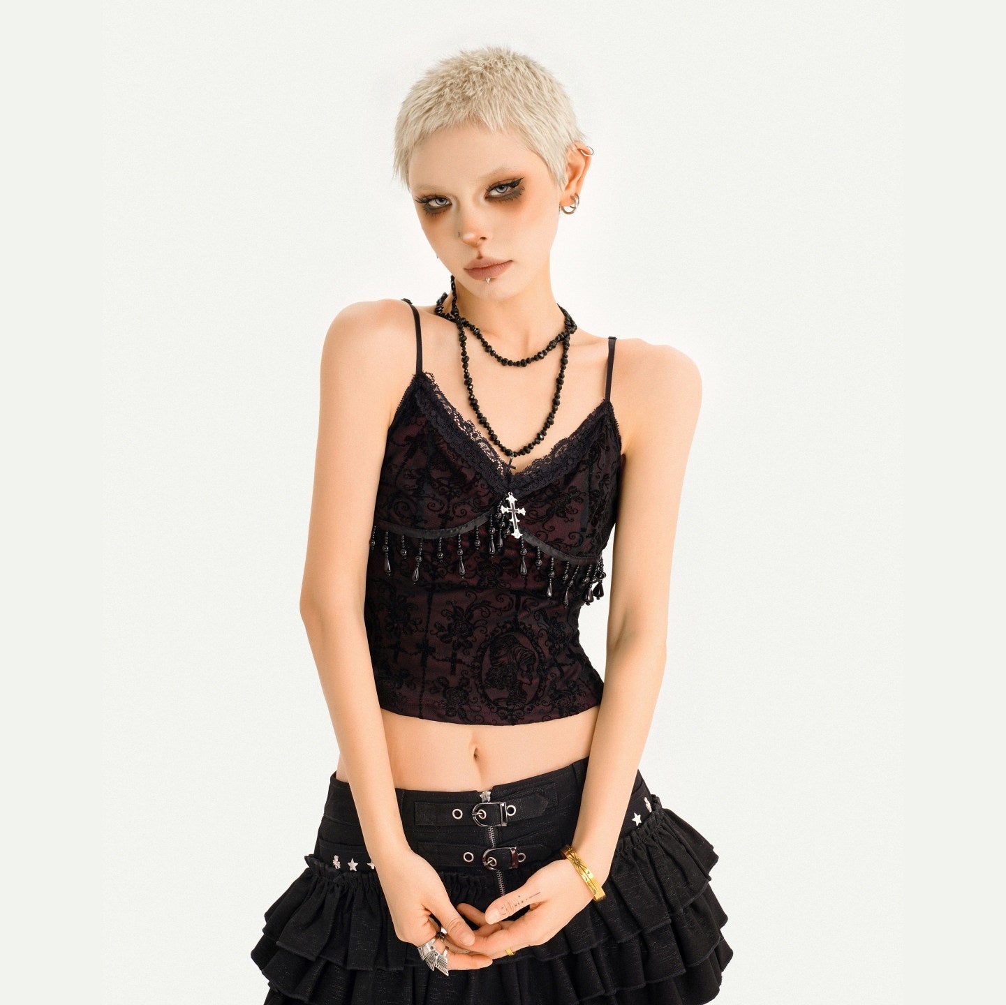 Nico_Molly_Punk_Rock_Tassel_V-neck_A_Line_Narrow_Strap_Cropped_Slim_Women's_Lace_Camisoles_1056912221103_MISSTT
