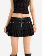 Nico Molly Punk Rock Tassel V-neck A Line Narrow Strap Cropped Slim Women's Lace Camisoles