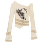 Nico_Molly_Punk_Spliced_Fur_Slanted_Neckline_Graphic_Print_Women's_Long_Sleeve_T-shirts_977831489302_MISSTT
