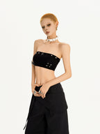 Nico Molly Punk Studded One Piece Anti Slip Women's Stretch Tube Tops / Bandeaus