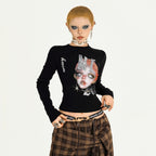 Nico_Molly_Quirky_Character_Letter_Abstract_Print_Slim_Fit_Women's_Long_Sleeve_T-shirts_970723007519_MISSTT