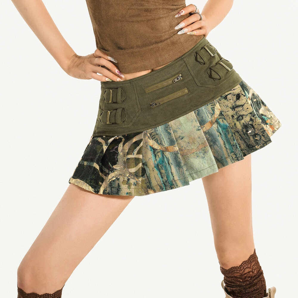 Nico_Molly_Random_Print_Pleated_Vintage_Denim_A_Line_Women's_Denim_Mini_Skirts_815677507143_MISSTT