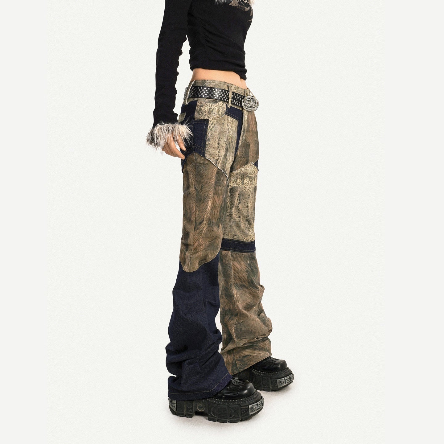 Nico_Molly_Rebellious_Wasteland_Patchwork_Vintage_Pattern_Women's_Flare_Pants_985310425119_MISSTT
