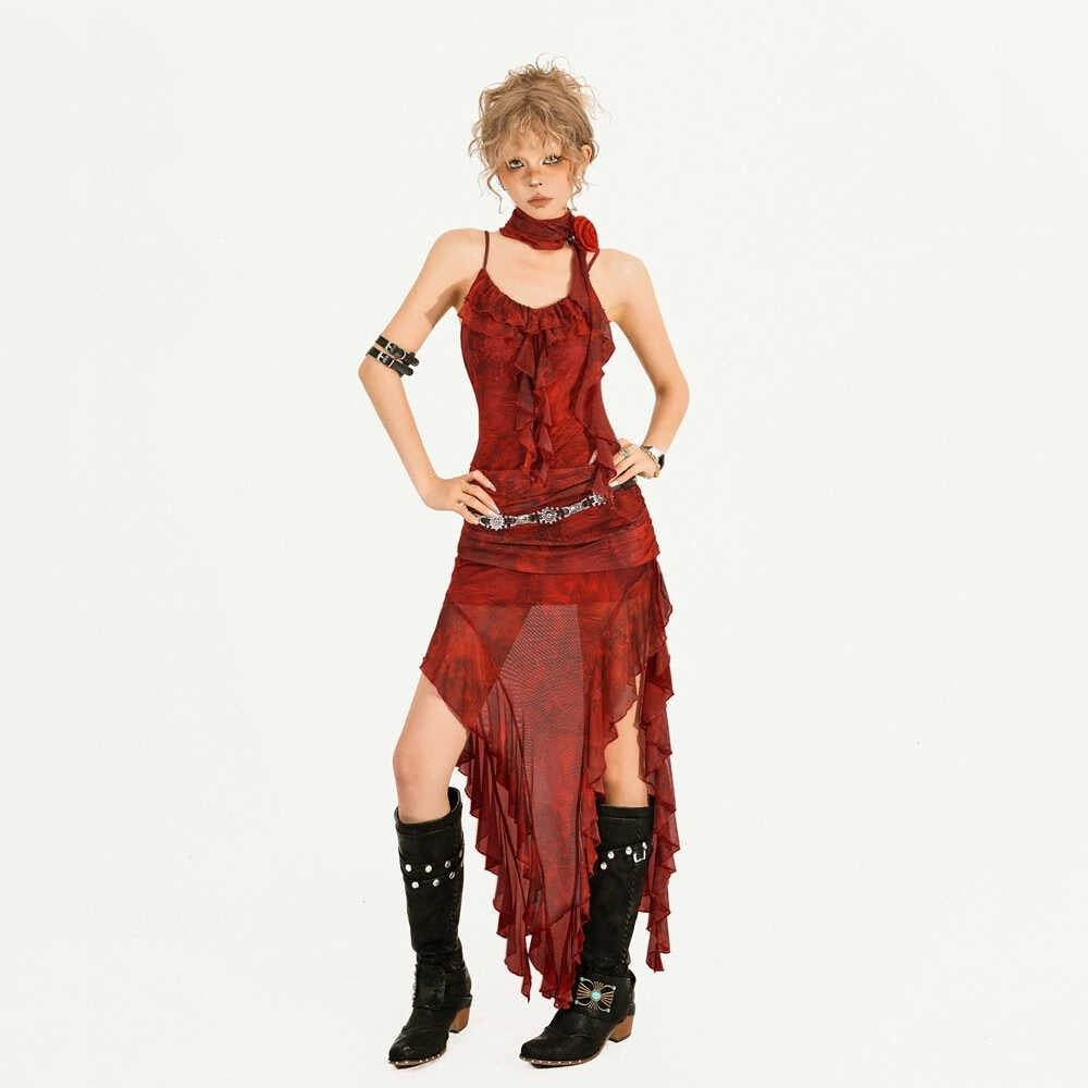 Nico_Molly_Red_Tie_Dye_Irregular_Hem_Cinched_Waist_Women's_Mesh_Slip_Maxi_Dresses_800637373754_MISSTT
