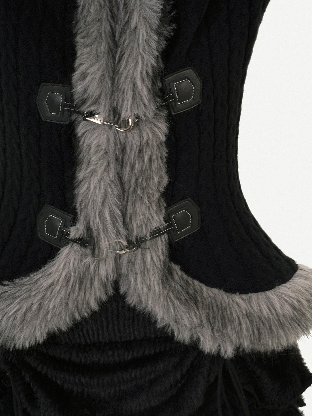 Nico Molly Retro Hooded Fur Collar Bell Sleeve Waist Women's Knit Casual Jackets