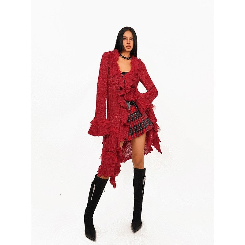 Nico_Molly_Retro_Lace_Up_Cinched_Waist_Mid_Length_Long_Sleeve_Women's_Cardigans_829792447070_MISSTT