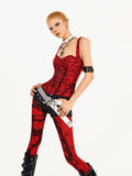 Nico Molly Retro Punk Street Design Slimming Women's Nylon Padded Tank Tops