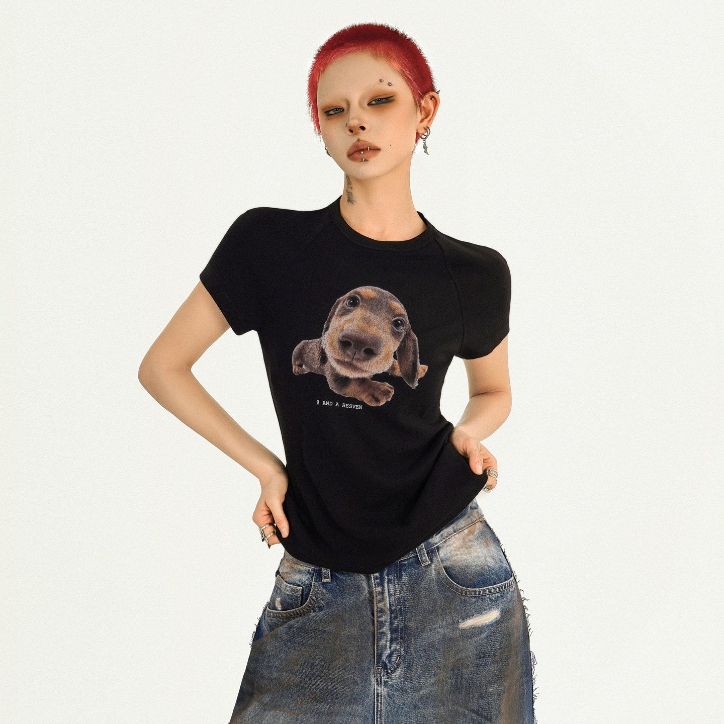 Nico_Molly_Retro_Puppy_Print_Slim_Fit_Crew_Neck_Women's_Short_Sleeve_T-shirts_963282605042_MISSTT